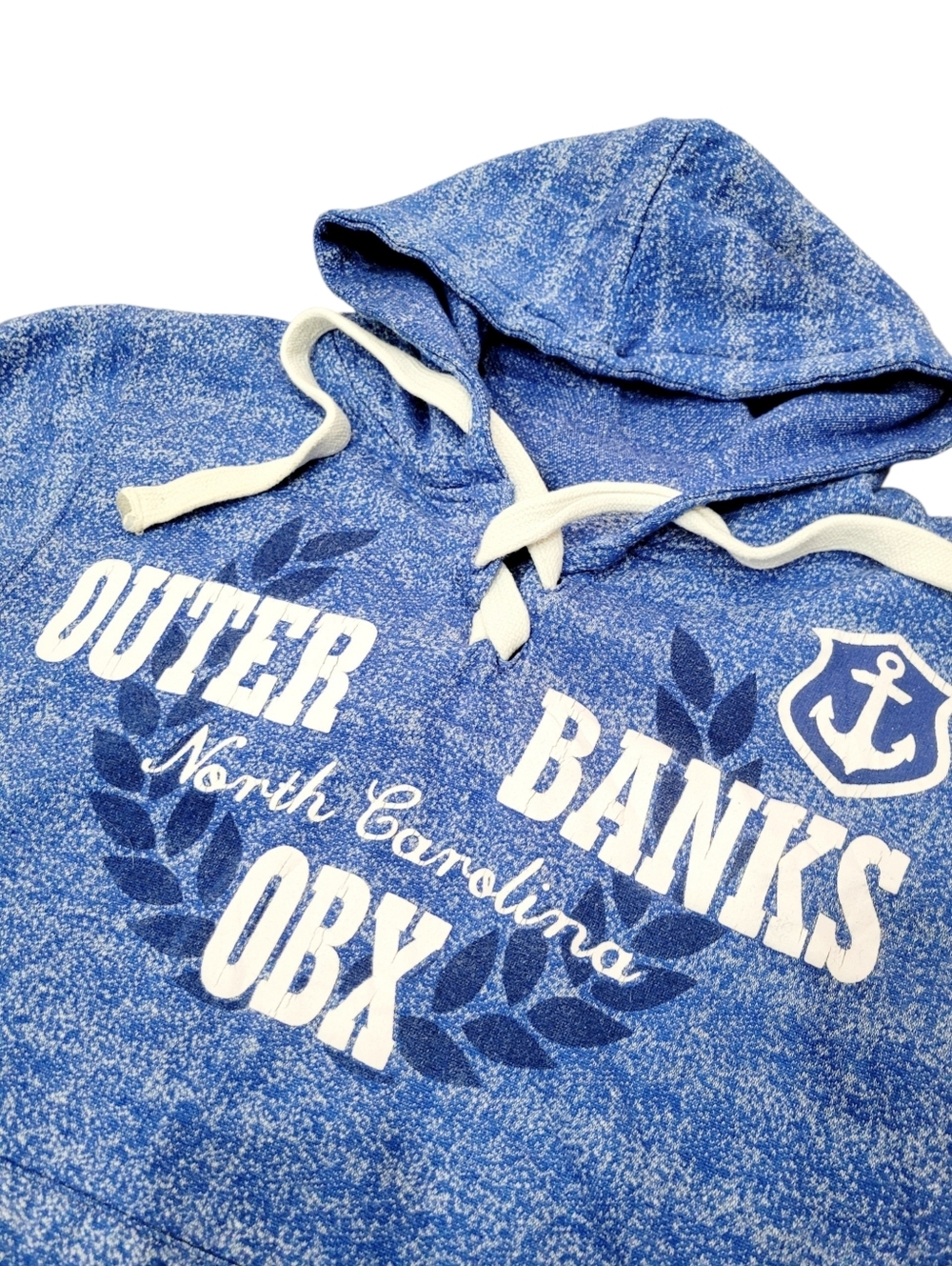 Vintage Outer Banks North Carolina Cable Twist Blue & White Hoodie Size: M